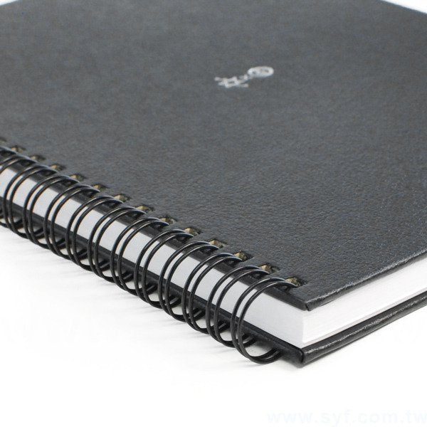 極簡時尚環裝筆記本-烙凹燙印封面線圈記事本-可訂製內頁及客製化加印LOGO