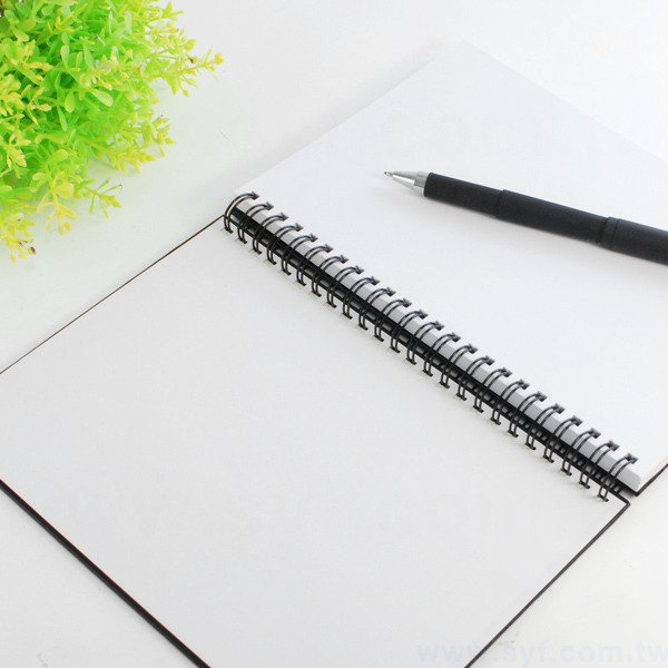 極簡時尚環裝筆記本-烙凹燙印封面線圈記事本-可訂製內頁及客製化加印LOGO