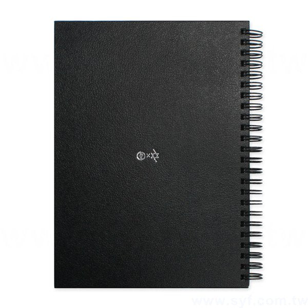 極簡時尚環裝筆記本-烙凹燙印封面線圈記事本-可訂製內頁及客製化加印LOGO