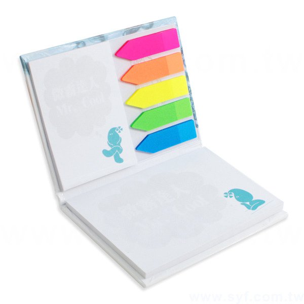 硬殼封面便利貼-三合一n次貼可印刷-封面單面彩色上亮膜