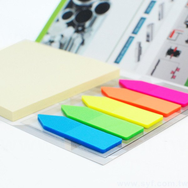 直式封卡便利貼-二合一n次貼無印刷-封面雙面彩色上亮膜