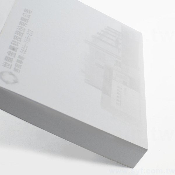 封卡便條紙-內頁100張單面單色印刷-封面彩色印刷上亮膜