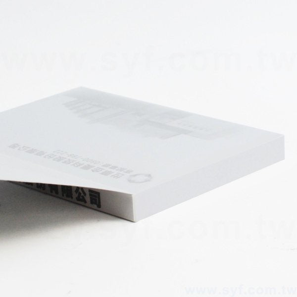 封卡便條紙-內頁100張單面單色印刷-封面彩色印刷上亮膜