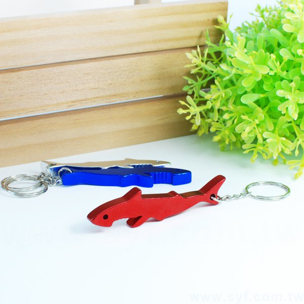 鯊魚開瓶器鑰匙圈-可加LOGO客製化印刷