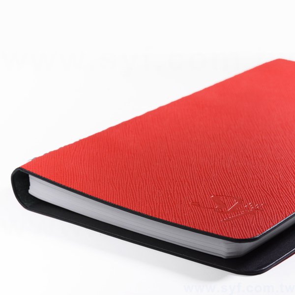 精緻高雅壓紋環裝工商日誌-48K十字紋線圈記事本-可訂製內頁及客製化加印LOGO