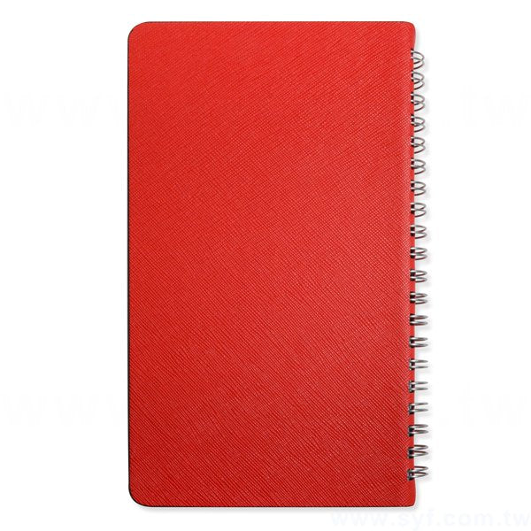 精緻高雅壓紋環裝工商日誌-48K十字紋線圈記事本-可訂製內頁及客製化加印LOGO