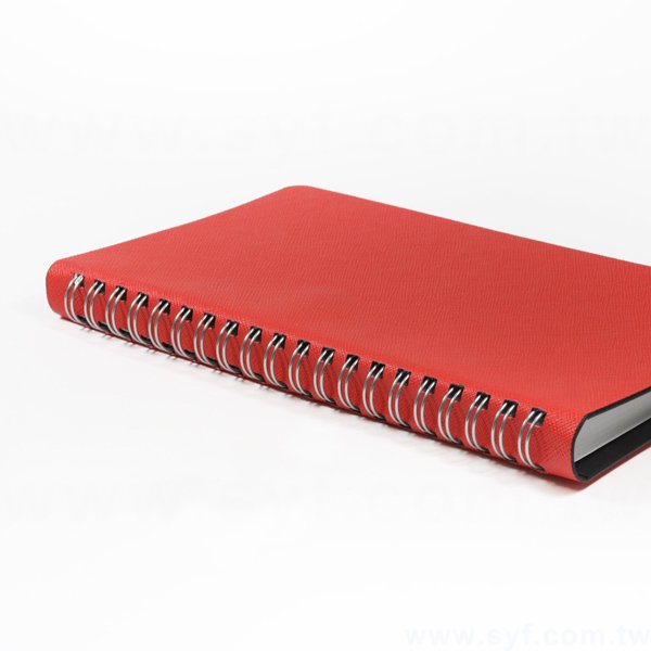 精緻高雅壓紋環裝工商日誌-48K十字紋線圈記事本-可訂製內頁及客製化加印LOGO