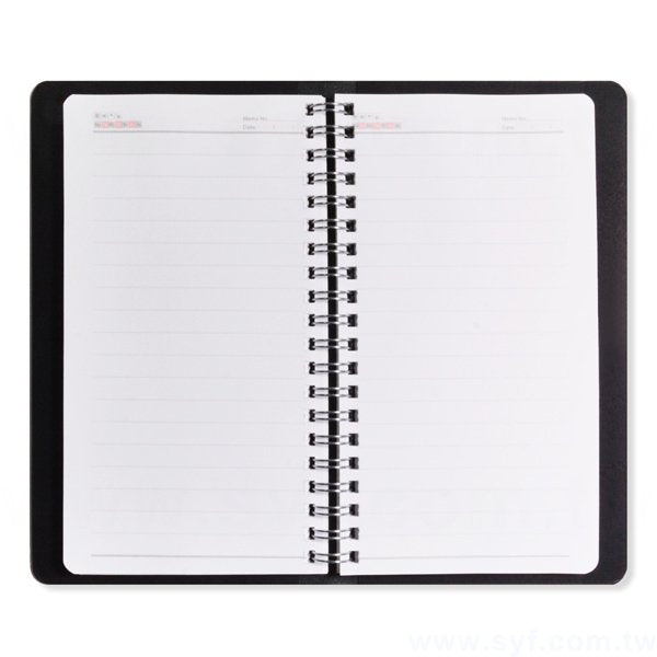 精緻高雅壓紋環裝工商日誌-48K十字紋線圈記事本-可訂製內頁及客製化加印LOGO