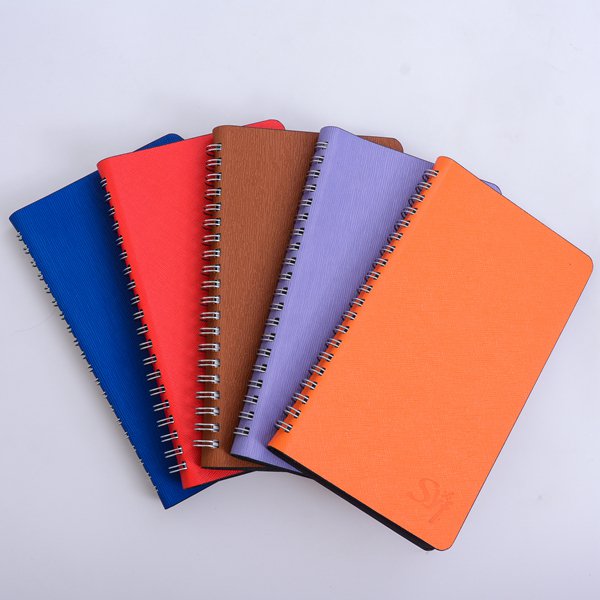 精緻高雅壓紋環裝工商日誌-48K十字紋線圈記事本-可訂製內頁及客製化加印LOGO