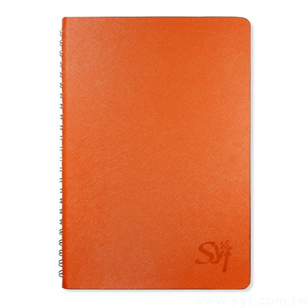 時尚典雅壓紋環裝工商日誌-25K十字紋線圈記事本