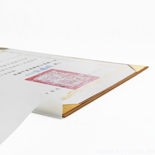 極簡風格左翻證書夾-牛皮紙材質無印刷-畢業禮物首選