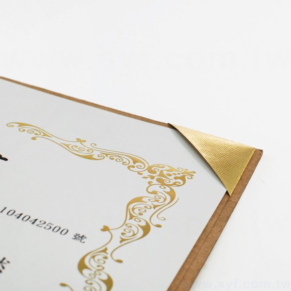 極簡風格左翻證書夾-牛皮紙材質無印刷-畢業禮物首選