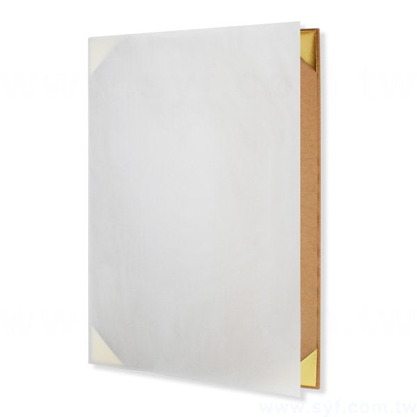 極簡風格左翻證書夾-牛皮紙材質無印刷-畢業禮物首選