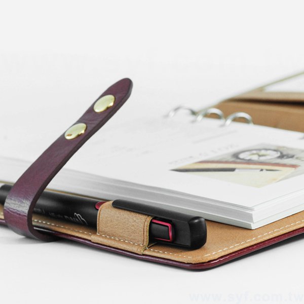 創意古典工商日誌-子母扣式活頁筆記本本-可訂製內頁及客製化加印LOGO