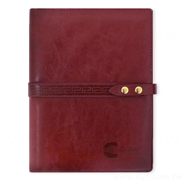 創意古典工商日誌-子母扣式活頁筆記本本-可訂製內頁及客製化加印LOGO