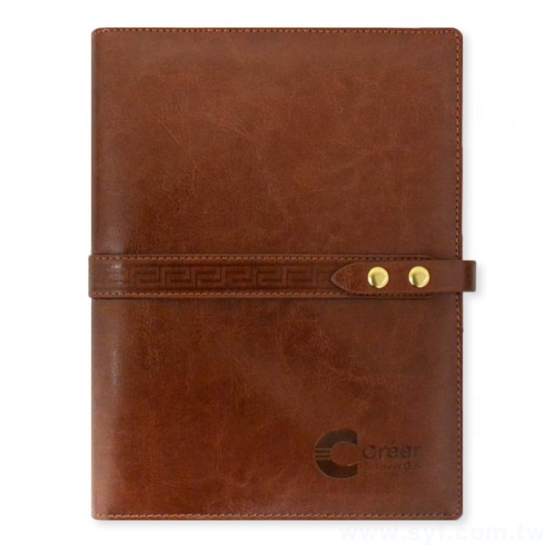 創意古典工商日誌-子母扣式活頁筆記本本-可訂製內頁及客製化加印LOGO