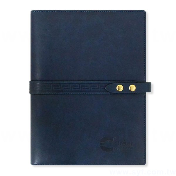 創意古典工商日誌-子母扣式活頁筆記本本-可訂製內頁及客製化加印LOGO