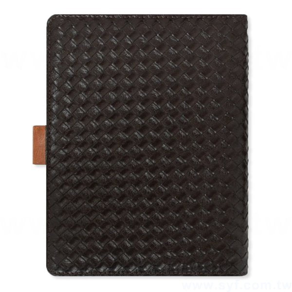 時尚編織紋工商日誌-磁扣式扣環活頁筆記本-可訂製內頁及客製化加印LOGO