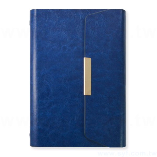 極簡典雅工商日誌-三折式磁扣活頁筆記本-可訂製內頁及客製化加印LOGO