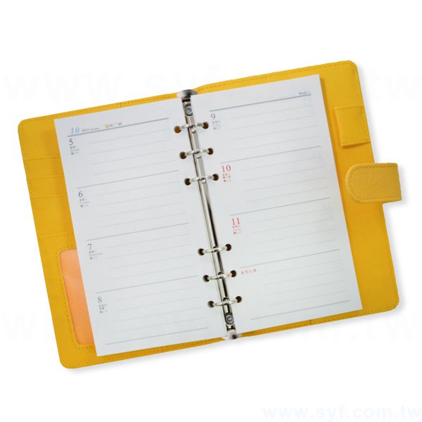 精緻印花工商日誌-磁扣式活頁筆記本-可訂製內頁及客製化加印LOGO