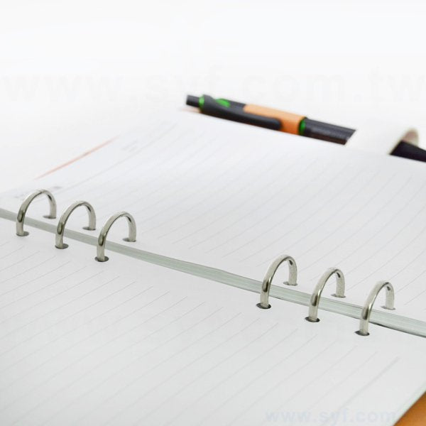 時尚簡約工商日誌-插扣式活頁筆記本-可訂製內頁及客製化加印LOGO