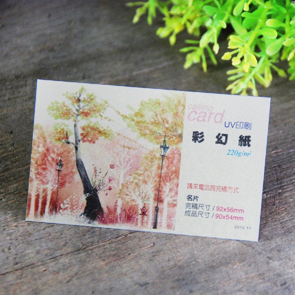 彩幻紙220g名片製作-雙面彩色印刷-客製化各式名片尺寸