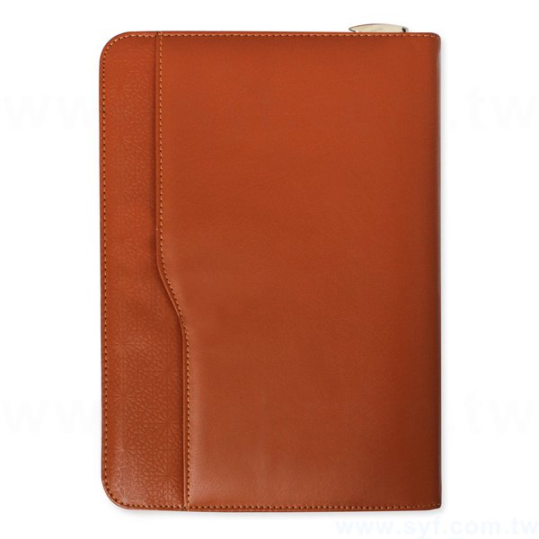 精緻壓花工商日誌-拉鍊包活頁筆記本-可訂製內頁及客製化加印LOGO