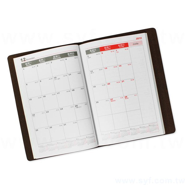 復古花紋工商日誌-翻開式平裝萬用手冊-可訂製內頁及客製化加印LOGO