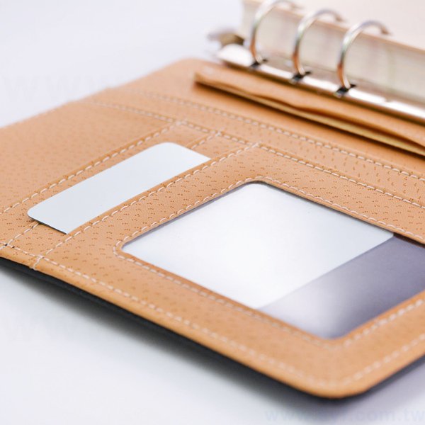 經典線條工商日誌-按壓式方扣活頁筆記本-可訂製內頁及客製化加印LOGO