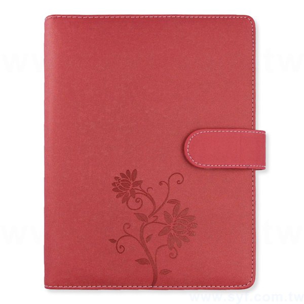 復古花紋工商日誌-磁扣式活頁萬用手冊-可訂製內頁及客製化加印LOGO