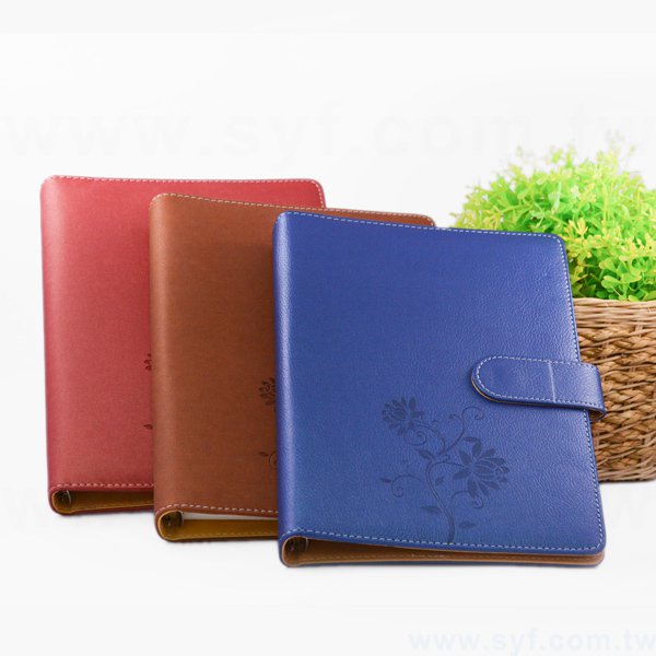 復古花紋工商日誌-磁扣式活頁萬用手冊-可訂製內頁及客製化加印LOGO