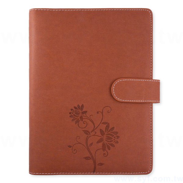 復古花紋工商日誌-磁扣式活頁萬用手冊-可訂製內頁及客製化加印LOGO