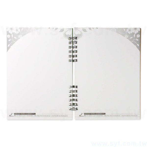 經典復古牛皮紙環裝筆記本-左翻式線圈記事本-可訂製內頁及客製化加印LOGO