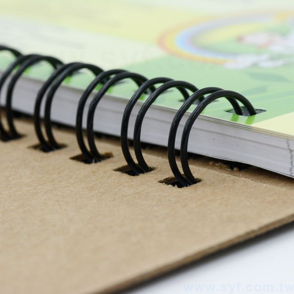 經典復古牛皮紙環裝筆記本-左翻式線圈記事本-可訂製內頁及客製化加印LOGO