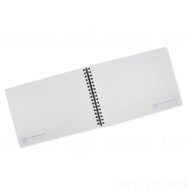 簡約時尚牛皮紙環裝筆記本-左翻橫式線圈記事本-可訂製內頁及客製化加印LOGO