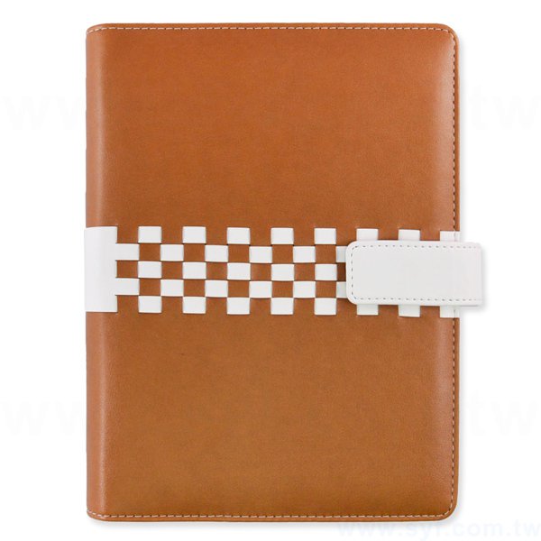 獨特編織紋工商日誌-磁扣式扣環活頁萬用手冊-可訂製內頁及客製化加印LOGO-共2款