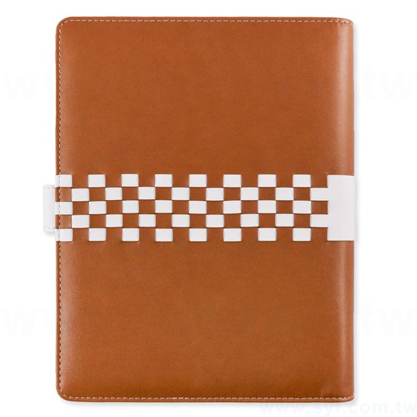 獨特編織紋工商日誌-磁扣式扣環活頁萬用手冊-可訂製內頁及客製化加印LOGO