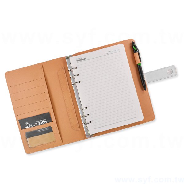 獨特編織紋工商日誌-磁扣式扣環活頁萬用手冊-可訂製內頁及客製化加印LOGO