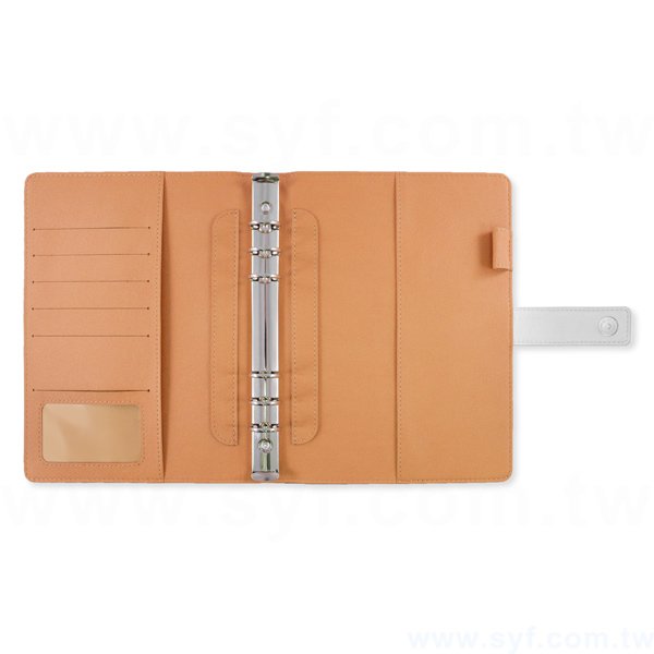 獨特編織紋工商日誌-磁扣式扣環活頁萬用手冊-可訂製內頁及客製化加印LOGO