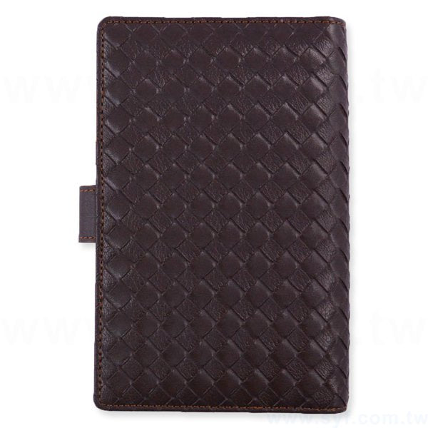 時尚編織紋工商日誌-磁扣式扣環活頁筆記本-可訂製內頁及客製化加印LOGO