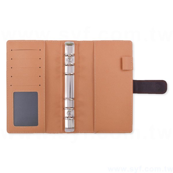 時尚編織紋工商日誌-磁扣式扣環活頁筆記本-可訂製內頁及客製化加印LOGO