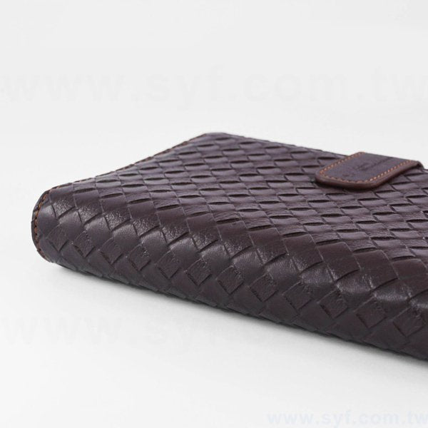 時尚編織紋工商日誌-磁扣式扣環活頁筆記本-可訂製內頁及客製化加印LOGO