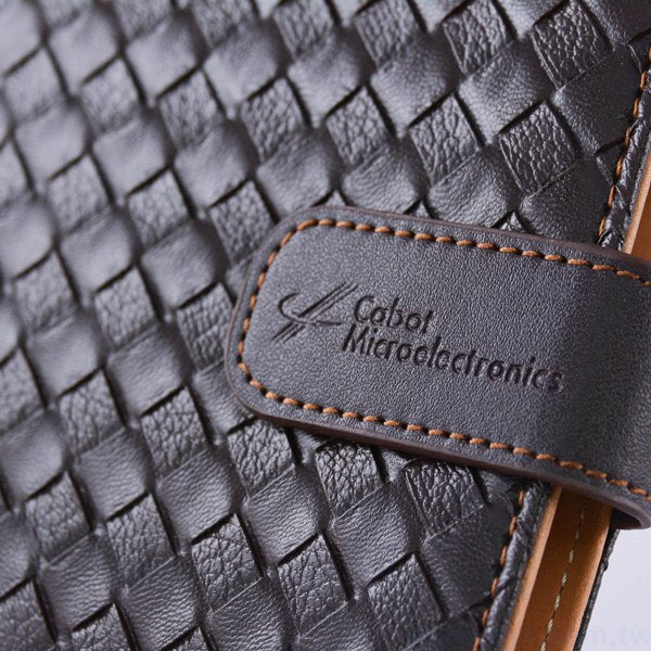 時尚編織紋工商日誌-磁扣式扣環活頁筆記本-可訂製內頁及客製化加印LOGO