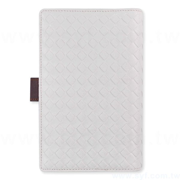 時尚編織紋工商日誌-磁扣式扣環活頁筆記本-可訂製內頁及客製化加印LOGO