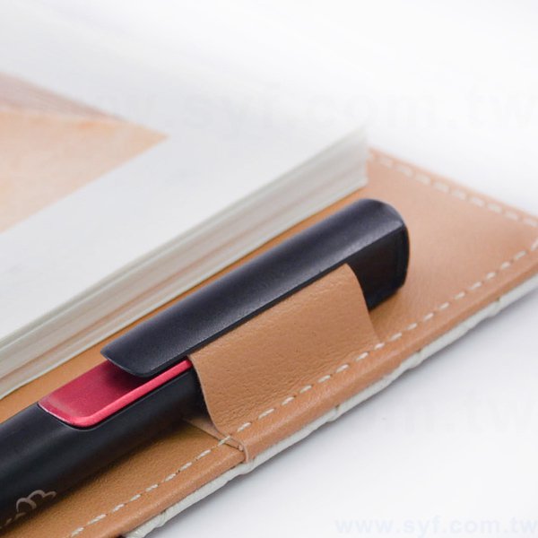 時尚編織紋工商日誌-磁扣式扣環活頁筆記本-可訂製內頁及客製化加印LOGO