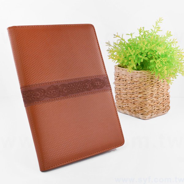 精緻壓紋工商日誌-翻開式商務平裝萬用手冊-可訂製內頁及客製化加印LOGO