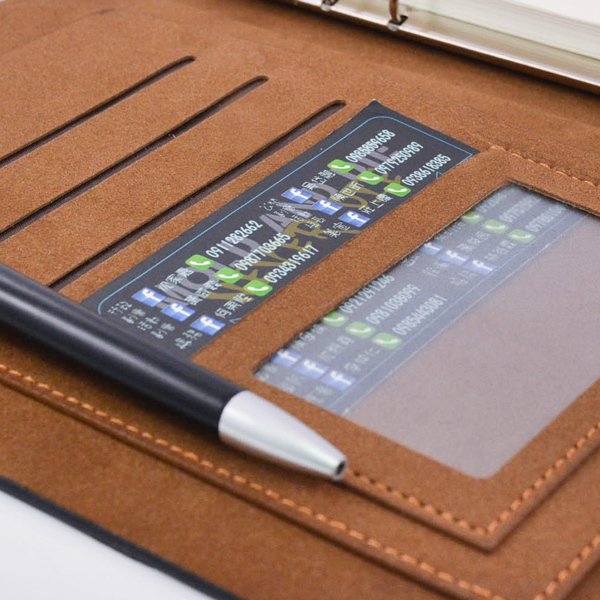 紳士簡約工商日誌-三折式磁扣活頁筆記本-可訂製內頁及客製化加印LOGO