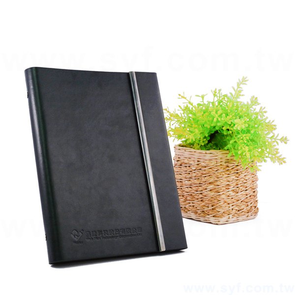 紳士簡約工商日誌-三折式磁扣活頁筆記本-可訂製內頁及客製化加印LOGO