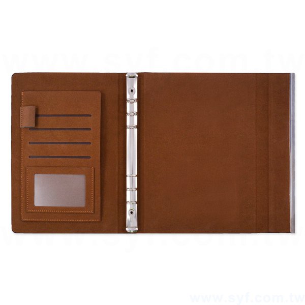 紳士簡約工商日誌-三折式磁扣活頁筆記本-可訂製內頁及客製化加印LOGO