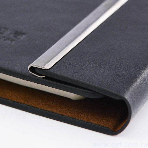 紳士簡約工商日誌-三折式磁扣活頁筆記本-可訂製內頁及客製化加印LOGO